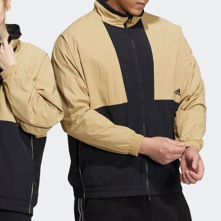 adidas Куртка с контрастной вставкой и буквенным принтом, воротник-стойка, куртки унисекс, многоцветная HM2693