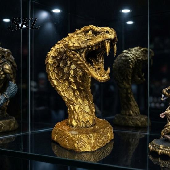 Adult Stress Relief Gadgets 3D Printed Snake Figurine, Realistic Serpent Sculpture, Nature Learning Toys Desk Decor, Educational Wildlife Toy for Kids