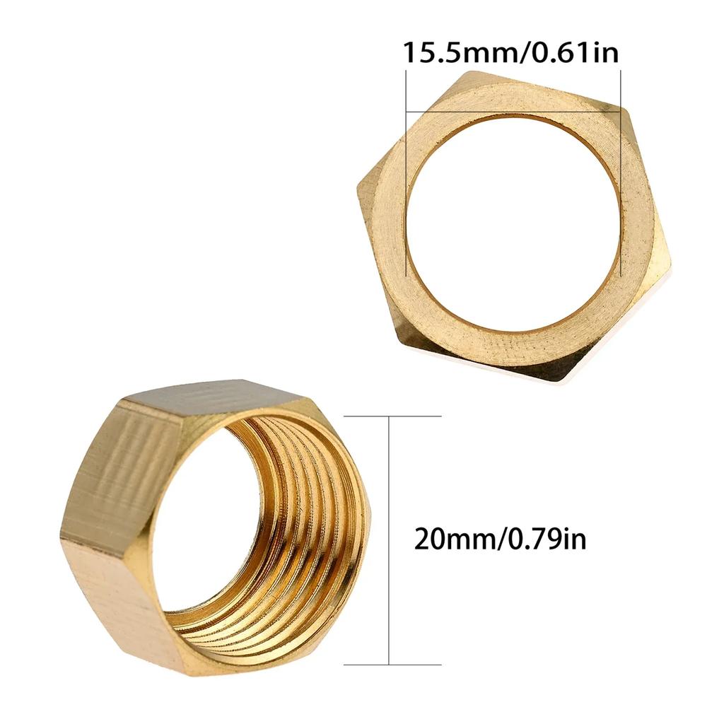 1Pc Brand New Shower Hose Nut Connector Connection Water Inlet Pipe Interface Nut Nozzle Connector Screw Parts Accessories