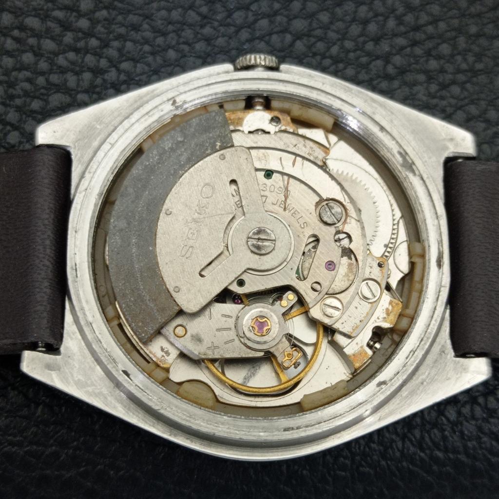 ЯПОНИЯ 6309A ВИНТАЖНЫЕ МУЖСКИЕ АВТОМАТИЧЕСКИЕ ЧАСЫ SEIKO 5 С ЦИФЕРБЛАТОМ КРАСНОГО ЦВЕТА a702726-1