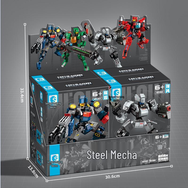 Строительные блоки Senbao Steel Mecha Warrior - Совместимы с Lego, Идеальные маленькие подарки для детей