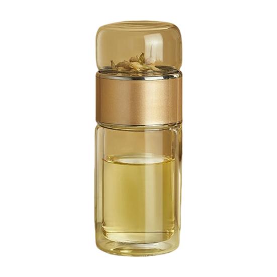 Стеклянный чайник для заваривания чая с двойной изоляцией, герметичная переносная дорожная чашка для чая с фильтром, разделение воды для чая, подарок любителям чая