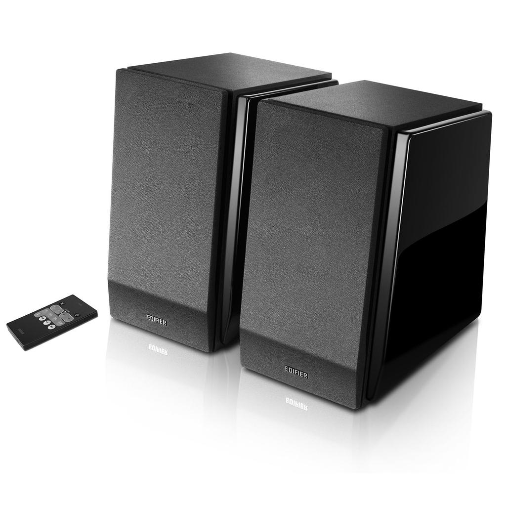 Edifier R1850DB Активная полочная акустическая система Bluetooth для усилителя 70 Вт RMS Твитер и сабвуфер Комплект черный V5.1 ПК/ТВ/PS5, 2-полосный выход, Встроенный -