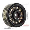 1.0 Plus Brass Beadlock Wheel Rims 4PCS 12-Spoke Wheels for 4M SCX24 FCX24 1/24 1/18 RC Crawler, 42g/pcs