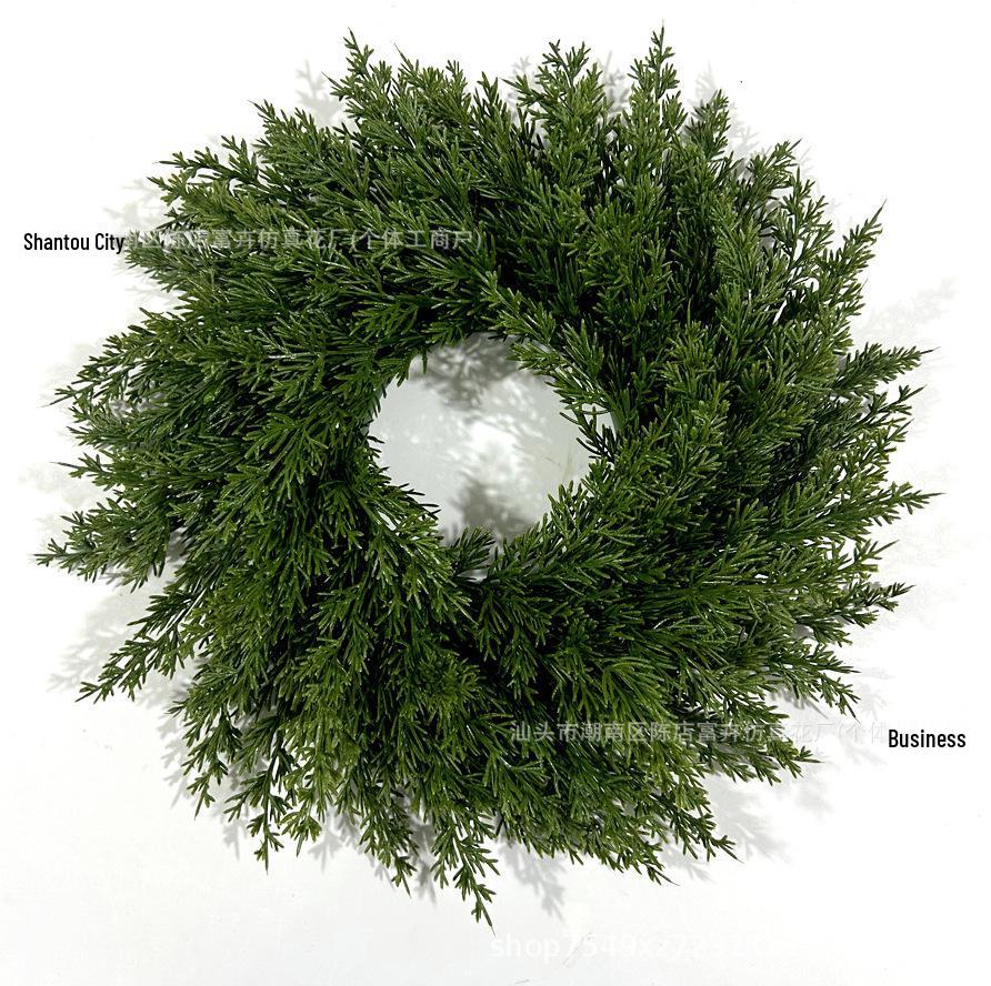 Christmas Simulated Pine Wreath Garland - Artificial Greenery for Home and Garden Decoration
