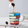 Кружка-книга Кружка с росписью Кофейная кружка Книжная кружка Кружка для напитков Стакан Декоративные элементы для стола для читателей Женщины Библиотекарь День рождения