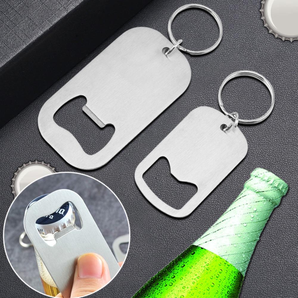 Portable Beverage Opener Stainless Steel Keychain Bottle Opener Fashion Beer Bottle Opener