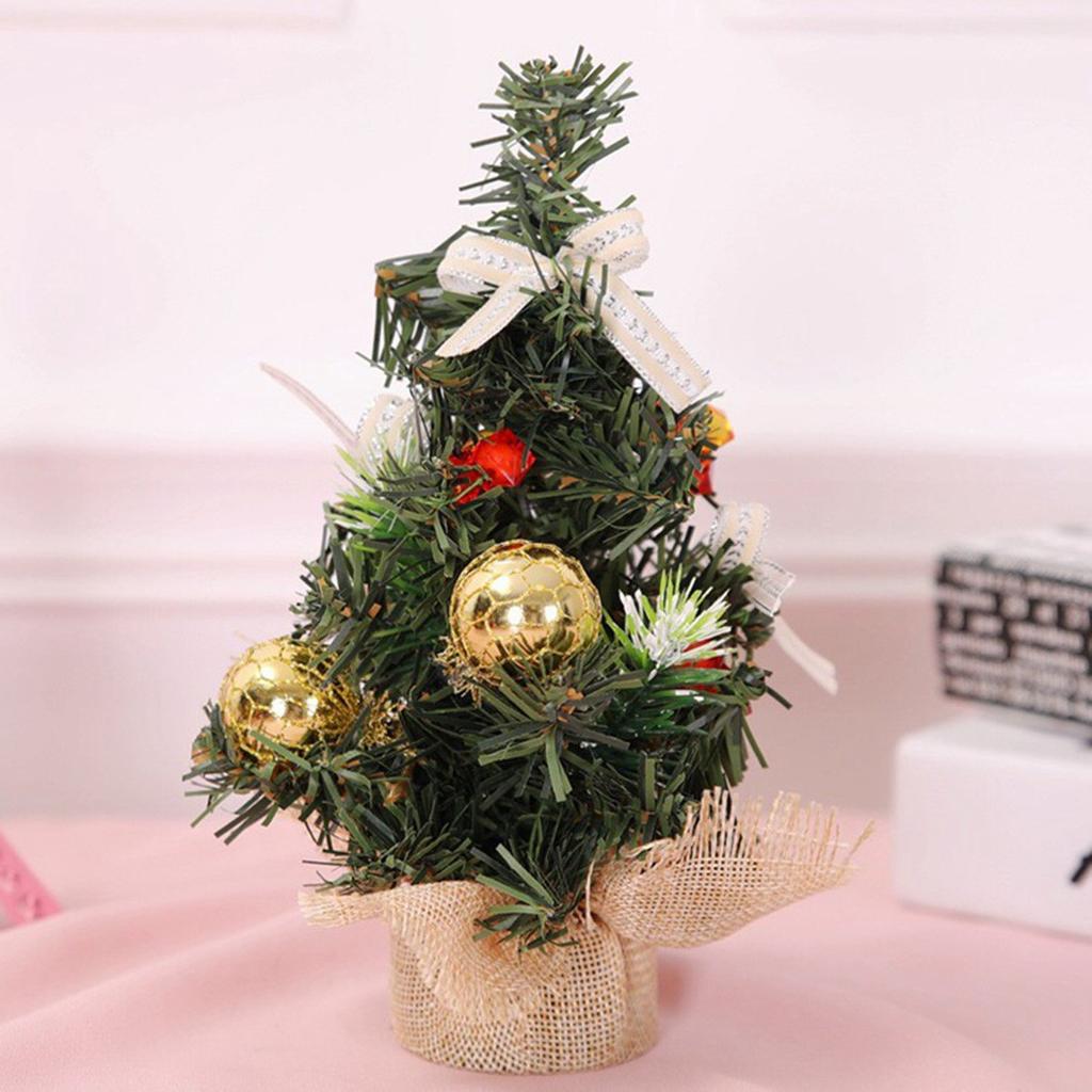 Mini Table Top Christmas Tree Small Desk Xmas Tree Party Ornament Decorated Tree