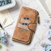 Vintage Long Wallet with Unique Slogan Multi Card Slots Casual Purse for Daily Use 