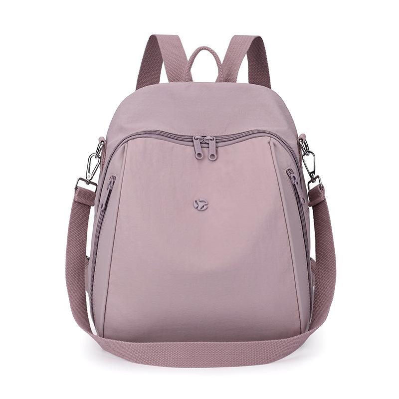 Однотонный женский рюкзак большой вместимости, дорожный рюкзак, легкая нейлоновая сумка