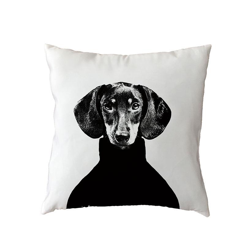 Чехлы на подушки с изображением плохих собак, французский бульдог, мопс, пудель, наволочка 45*45 см, полиэстер, наволочка из персиковой кожи, украшение для домашнего дивана, стула