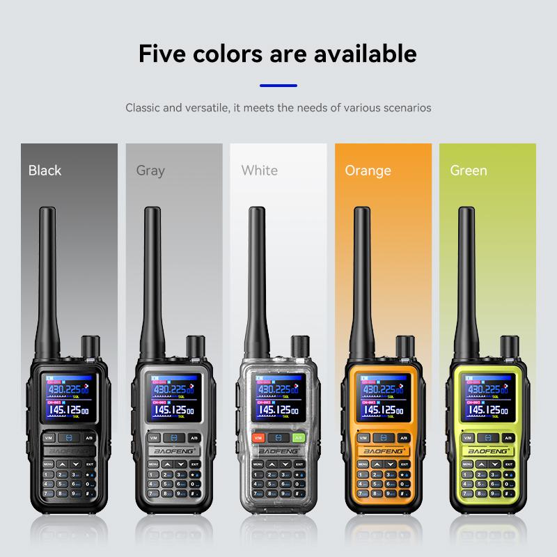 BAOFENG UV 5R Mini Walkie Talkie Bluetooth Wireless Copy Frequency Long Range Dual PTT UHF VHF AM Type-C charge Ham 2 Way Radio