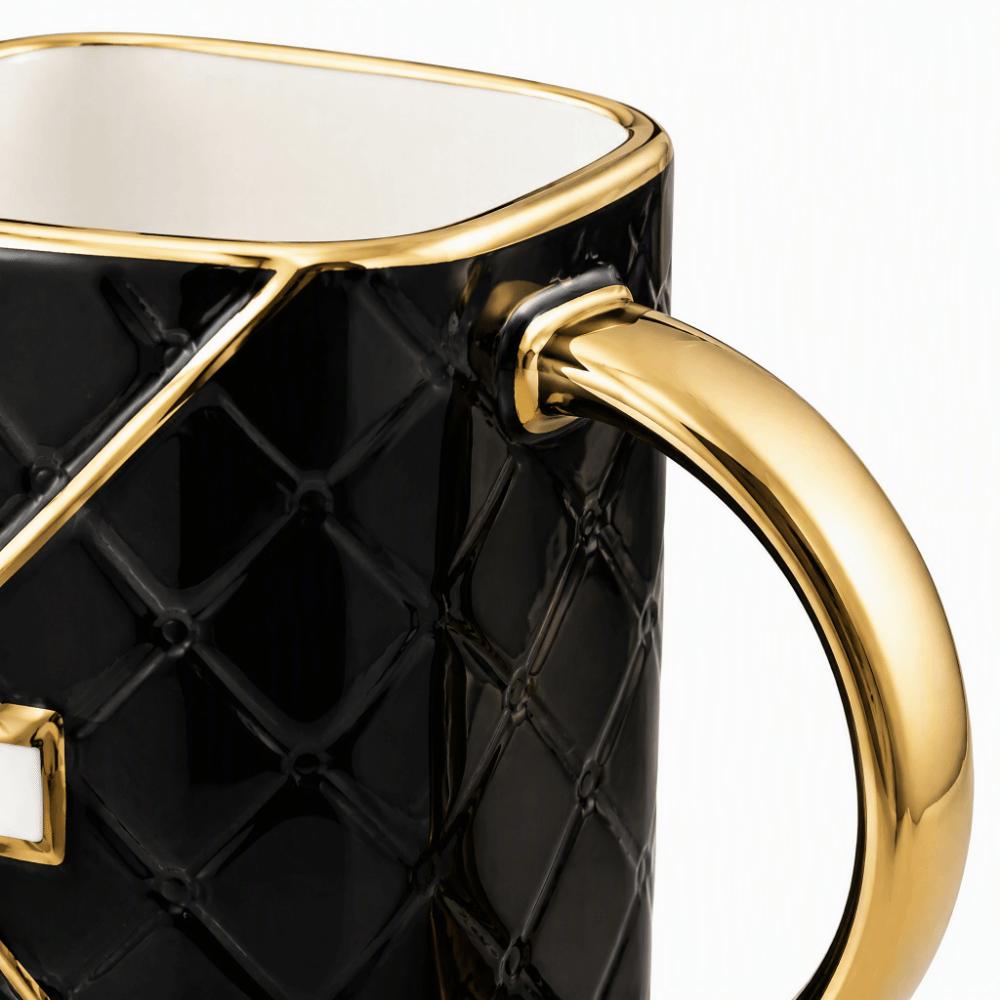 Blue/Black/White Handbag Coffee Mug Set 310ml Creative Gift Mug Set Purse Coffee Cup Set For Women