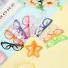 Plastic Transparent Plastic Glasses Transparent Colorful Doll Glasses  Children Toy