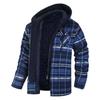 Winter Checkered Hooded Jacket Men Loose Thickened Cotton Windproof Jacket Warm Comfort Outdoor Multiple Colors Casual Clothes