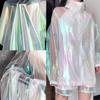Thin Organza Fabrics Shiny Organza Dresses Fabric Handmade Materials Laser Tulle  Stage