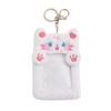 Cute Cartoon Plush Photo Card Holder for Idol Photo Collectable Soft Keychain Bag Pendant for Fans & Stationery Lovers