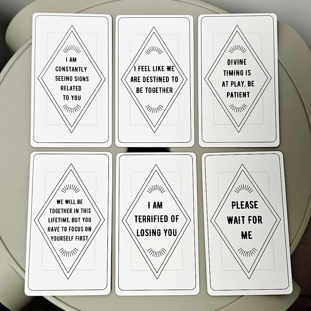 Сообщения Близнецового Пламени Оракул Карты Родственная Душа Колода 10.3*6 см для экстрасенсорной любви и чтения отношений 54 шт. Карт