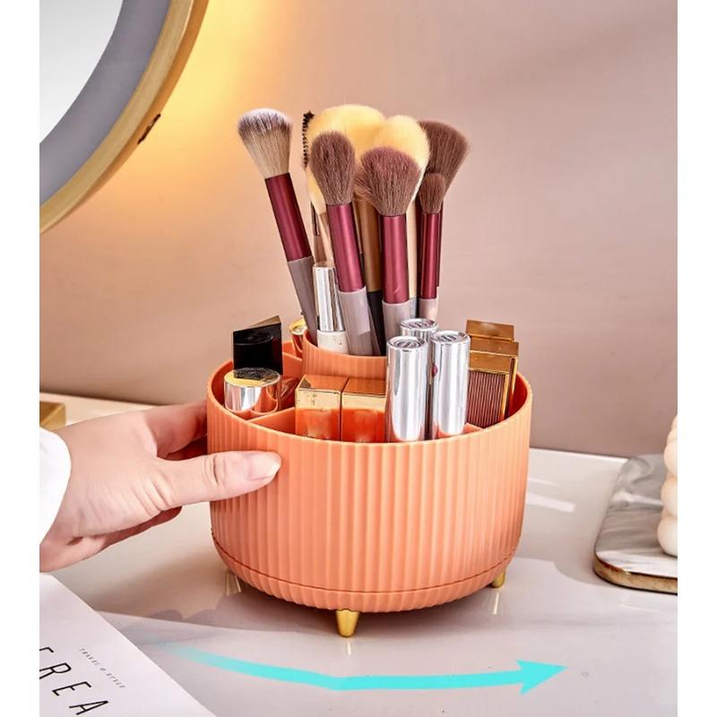 Вращающийся на 360 градусов держатель для ручек, большая емкость, пенал для ручек, пластиковый канцелярский стол, органайзер, коробка, подставка для кистей для макияжа