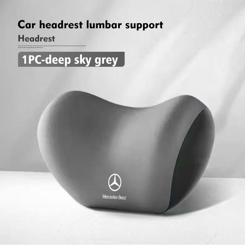 TPSHK1 2025 Hot For Benz Car Seat Back Pillow Headrest Neck Cervical Lumbar Support For Mercedes Benz CLK GLC W212 C200 C300 W203 W204