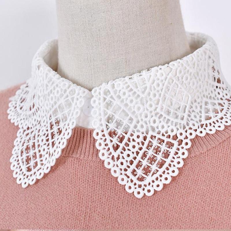 Coffee Plaid Fake Collar Versatile Universal Fake Collar Autumn Shirt Decorative Collar Sweater Fake Collar