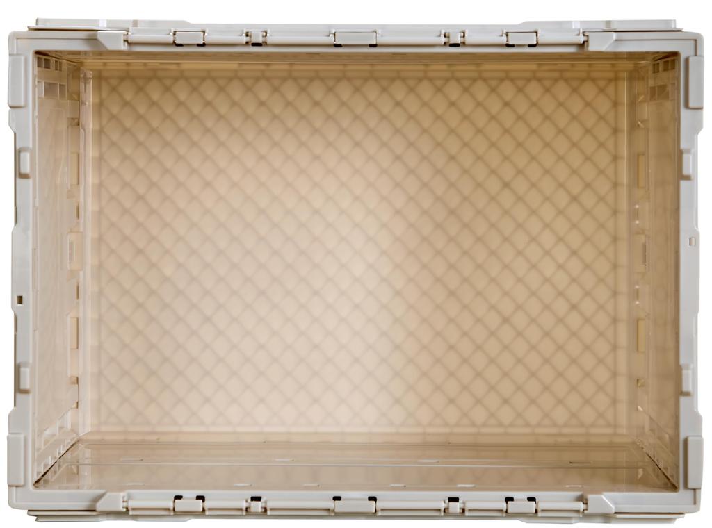 TRUSCO Тонкий складной контейнер 50 л с крышкой с замком, кейс для хранения, коробка для хранения TR-C50B-A-OW Белый