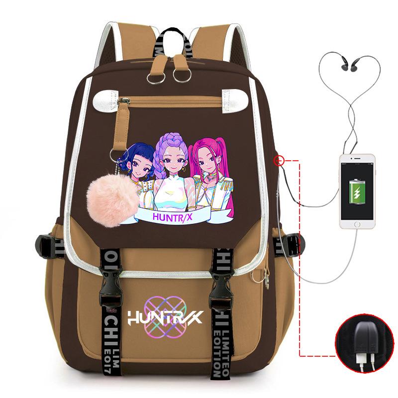 College Style Animation Cartoon Student Schoolbag Junior High School Multi-Functional Large Capacity Leisure Backpack