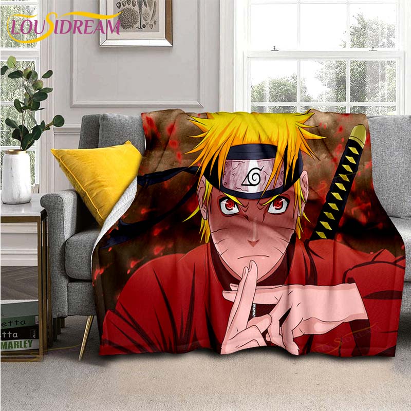 Одеяло с рисунком аниме «Наруто», пододеяльник для дивана, дорожное постельное белье, фланелевое одеяло, покрывало