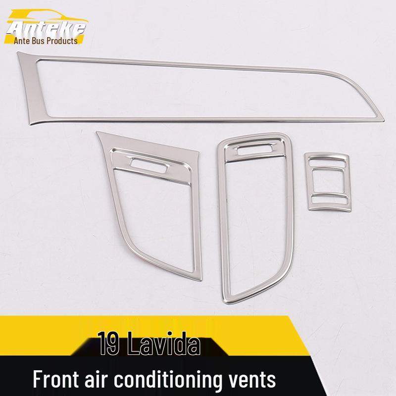 Bright Ring & Trim Sticker for Lingdu Front A/C Vent and Center Console