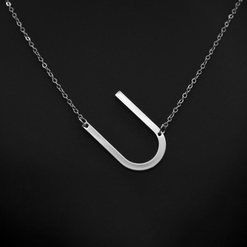 Женское ожерелье из 26 английских букв с орнаментом, пульсирующая цепочка, персонализированное ожерелье с буквами