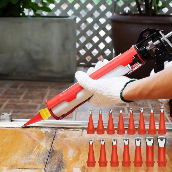 Универсальный набор для герметизации. Прочный набор насадок из нержавеющей стали со встроенными резиновыми инструментами. Нержавеющий, устойчивый к коррозии, универсальный набор насадок для герметизации.