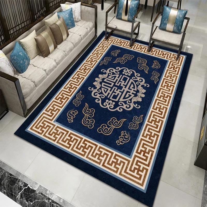 Ethnic Style Carpet Living Room New Chinese Style Large-area Retro Carpet Bedroom Floor Mat
