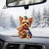 Lightweight Festival Decoration Christmas Animal Ornaments, Cute 2D Flat Acrylic Hanging Holiday Ornament for Tree Xmas Tree, Winter Party, Home Decor