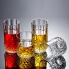 4pcs Sets Engraved Whiskey Glass Light Luxury Wine Glasses High End Drinking Glasses Party Bar Exquisite Glassware Water Bottle