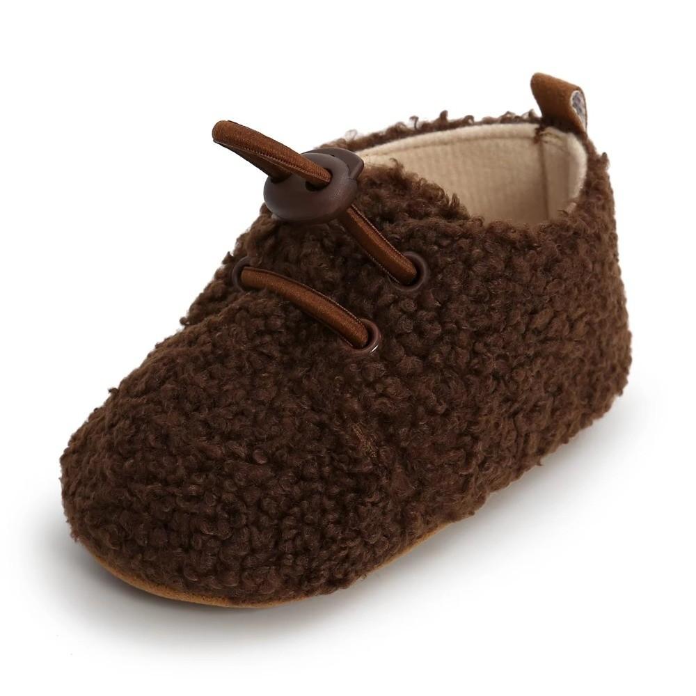 Fluff Material Toddler Shoes Cashmere Lining Winter Baby Shoes New Soft Sole Shoes Newborn Wear