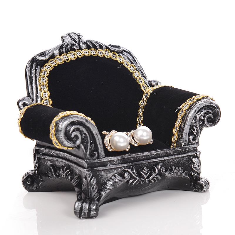 Диван-подставка для ювелирных изделий из смолы: Держатель для сережек и колец, фотореквизит, коробка для хранения, стойка для украшений