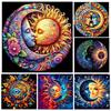 DIY Sun and Moon 5D Alien Diamond Art Set Suitable for Beginners Diamond Art Painting Set Suitable for Home Wall Decoration