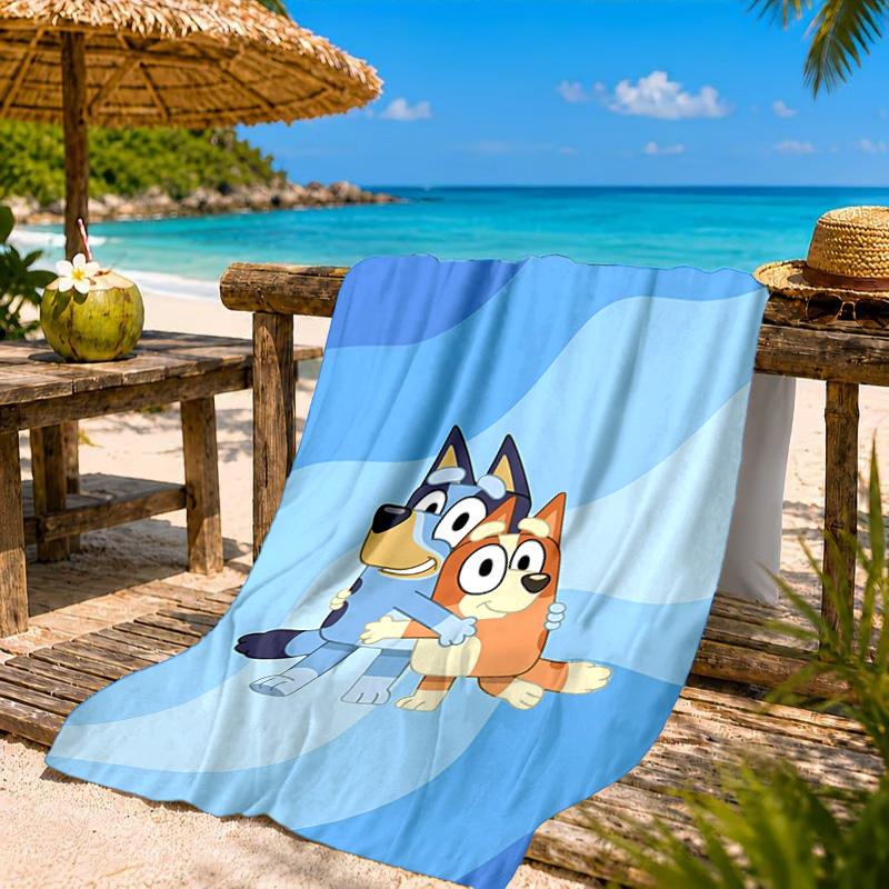 Bluey Friends Adventure Beach Towel, Quick-drying, Easy to Care for, Suitable for Both Fitness and Beach Vacations,Sports Essential