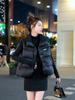 90 down vest women's winter 2024 new Korean version fashion foreign style knitted splicing design vest jacket