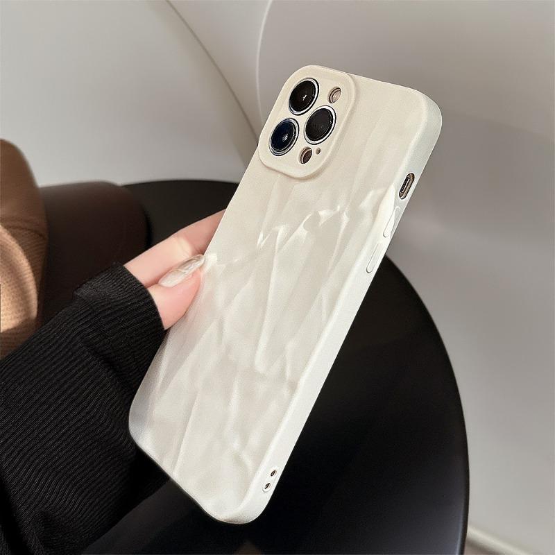 Роскошный матовый мягкий силиконовый чехол с защитой от морщин для iPhone 17 16 15 14 13 12 11 Pro X XR XS Max 7 8 Plus SE Ударопрочный TPU Полное покрытие