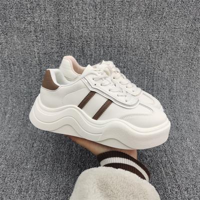 Туфли белые на толстой подошве женские весенние новые повседневные универсальные спортивные туфли