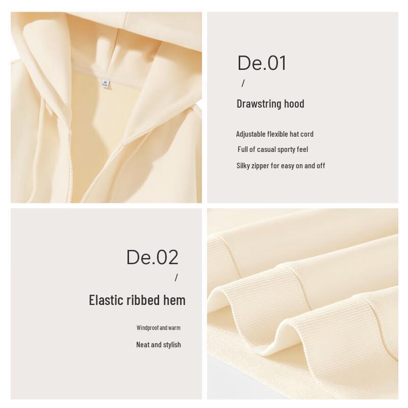 MJ STYLE Women's Hooded Zipper Sweatshirt Jacket