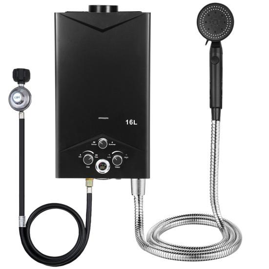 Tankless Water Heaters 4.21GPM 16L, Outdoor Portable Gas Hot Water Heaters, Fast Constant Temperature Water Heaters, Portable Water Heaters with