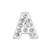 High Quality Bling Rhinestone Slide Letter Charms Stainless Steel with 10mm Hole for Pet Collars for Dogs A-Z 26 Letters