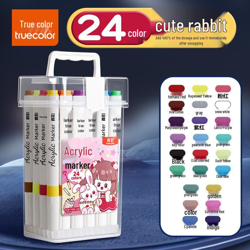 Safe Washable True Color Acrylic Markers for Kids, Large Capacity Art Painting Set