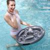 Надувной ледяной бар плавательный круг, Плавающий поднос для напитков с несколькими подстаканниками, Идеально подходит для вечеринок у бассейна и летних посиделок