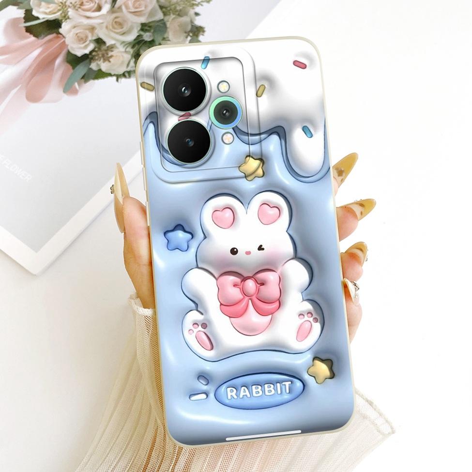 Чехол для Realme 15 Pro Корпус RMX5101 Силиконовый Роскошный Модный Цветы Каваи Милый Расписной Ударопрочный Чехол для Телефона