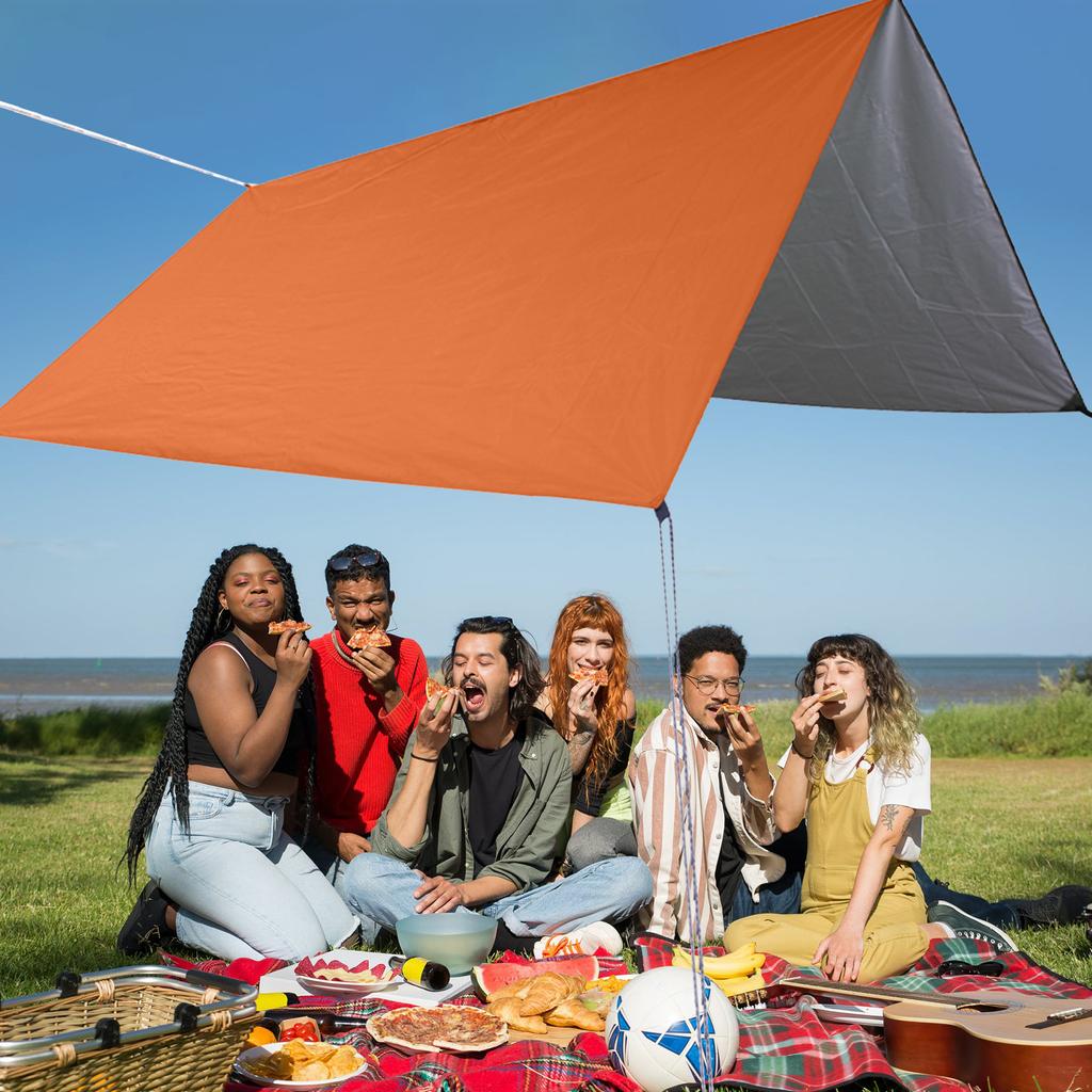 Парусный навес 10 x 10 футов, водонепроницаемый козырек от дождя и мухи, устойчивый к ультрафиолетовому излучению, сверхмощный навес для песка с