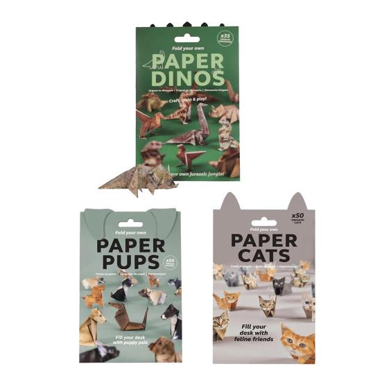 Набор для оригами животных своими руками Милый бумажный котенок Набор для оригами 3D Собака Кошка Динозавр Набор для бумажного творчества для подростков и взрослых Снятие стресса Украшение для рабочего стола