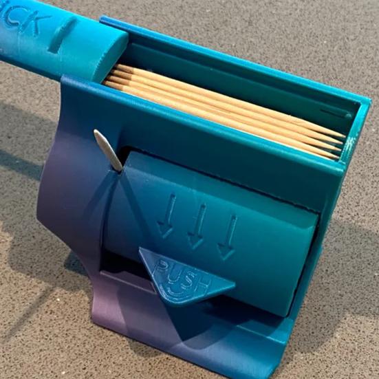 Диспенсер для зубочисток Yousheng, напечатанный на 3D-принтере, с выдвижной крышкой, держатель для зубочисток, портативный, для домашнего офиса, ресторана, настольный органайзер для зубочисток, контейнер